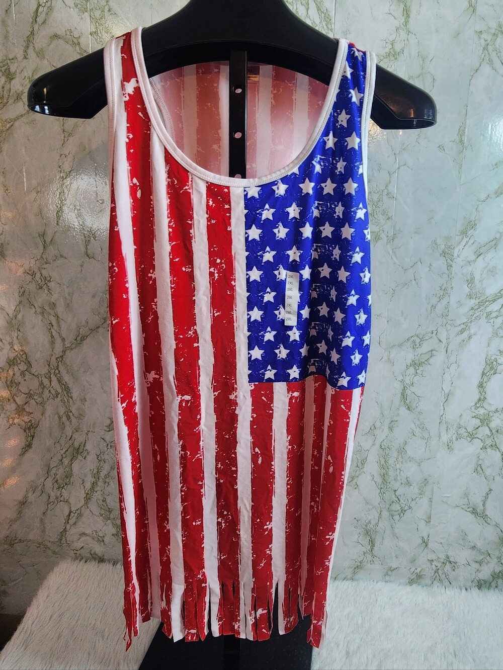 Stars & Stripes Fringed Tank